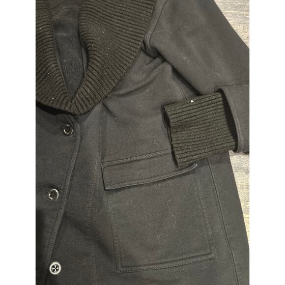 Daily practice by Anthropologie black floppy neck button cardigan sweater jacket - Picture 4 of 6